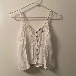 White Button Tank Top